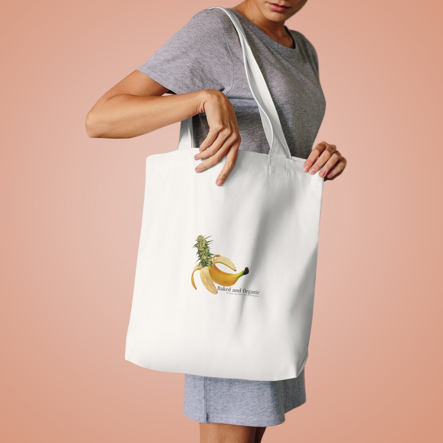 Baked and Organic Banana Tote Bag | Eco-Friendly Organic Cotton Shopping Bag